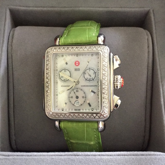 Michele Accessories - Michele Diamond Deco Diamond Watch with 2 bands